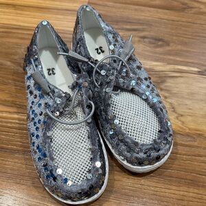 Sparkly Gray Kids Shoes